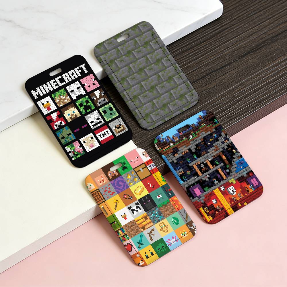 Gaming Console For Minecraft - Classic Game M-Minecraft-ES Transparent Card Holder
