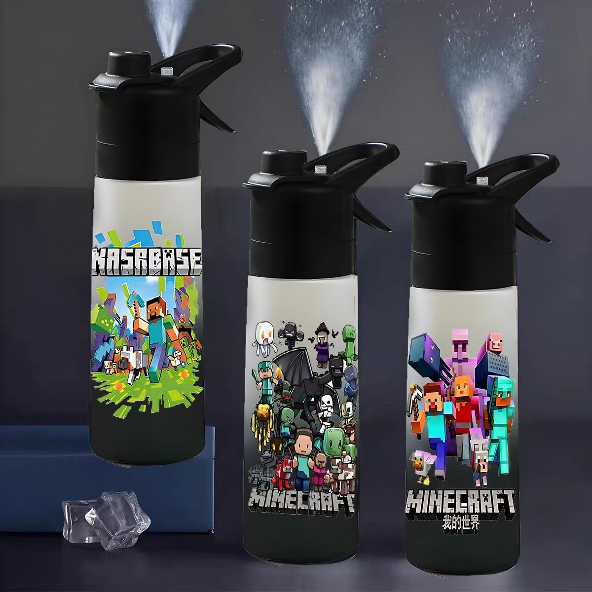 Gaming Console For Minecraft - 650ml Minecraft water cup spray water