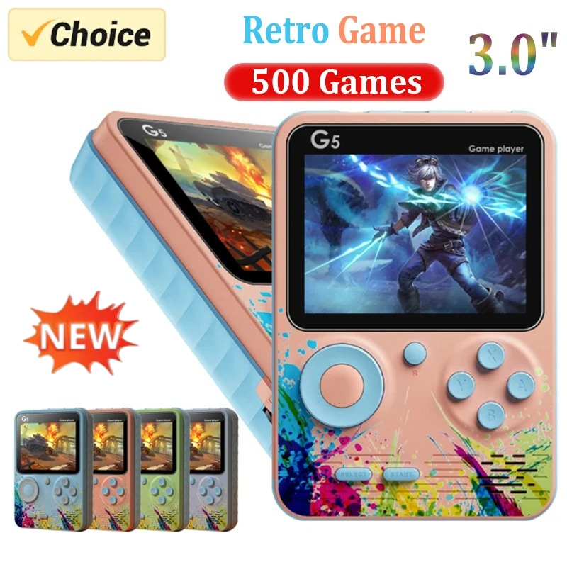 Gaming Console G5 - Macaron G5 Retro Handheld Gamepad Console