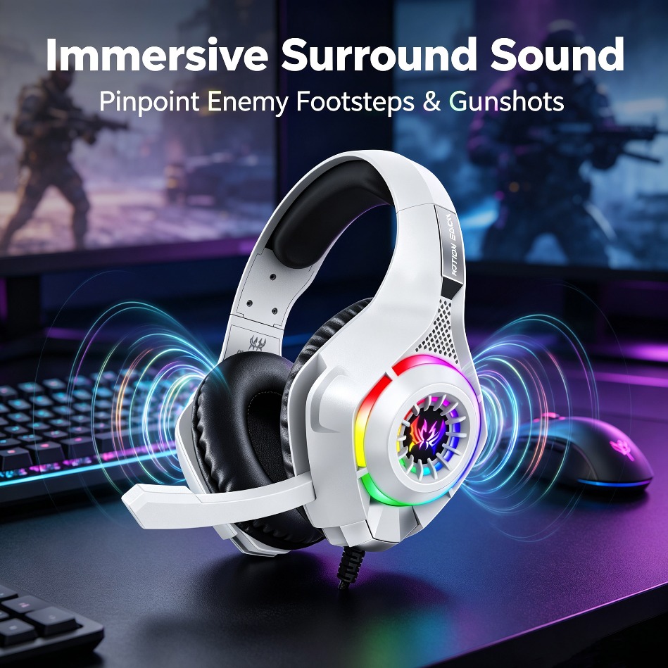 Gaming Console Zone - PC Gaming Headset with Mic RGB