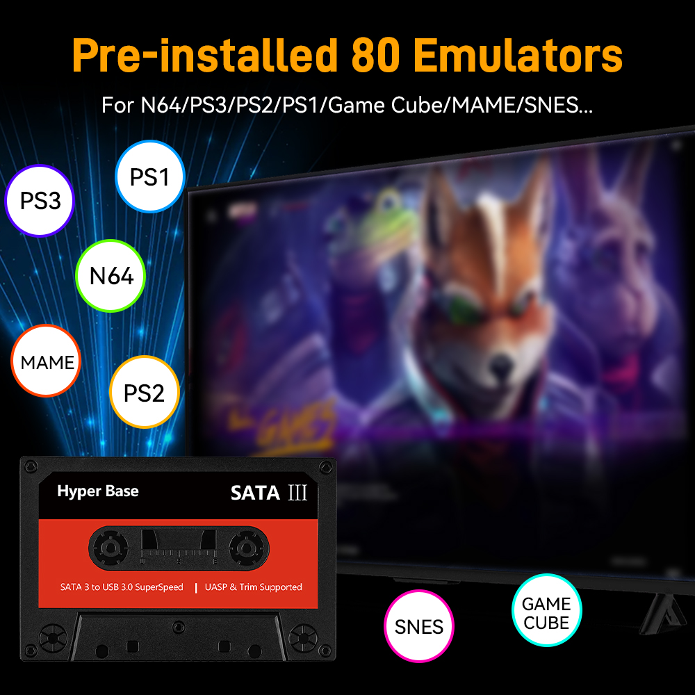 Batocera 500G/2T Emulator Game - Gaming Console.Emulators recension och pris