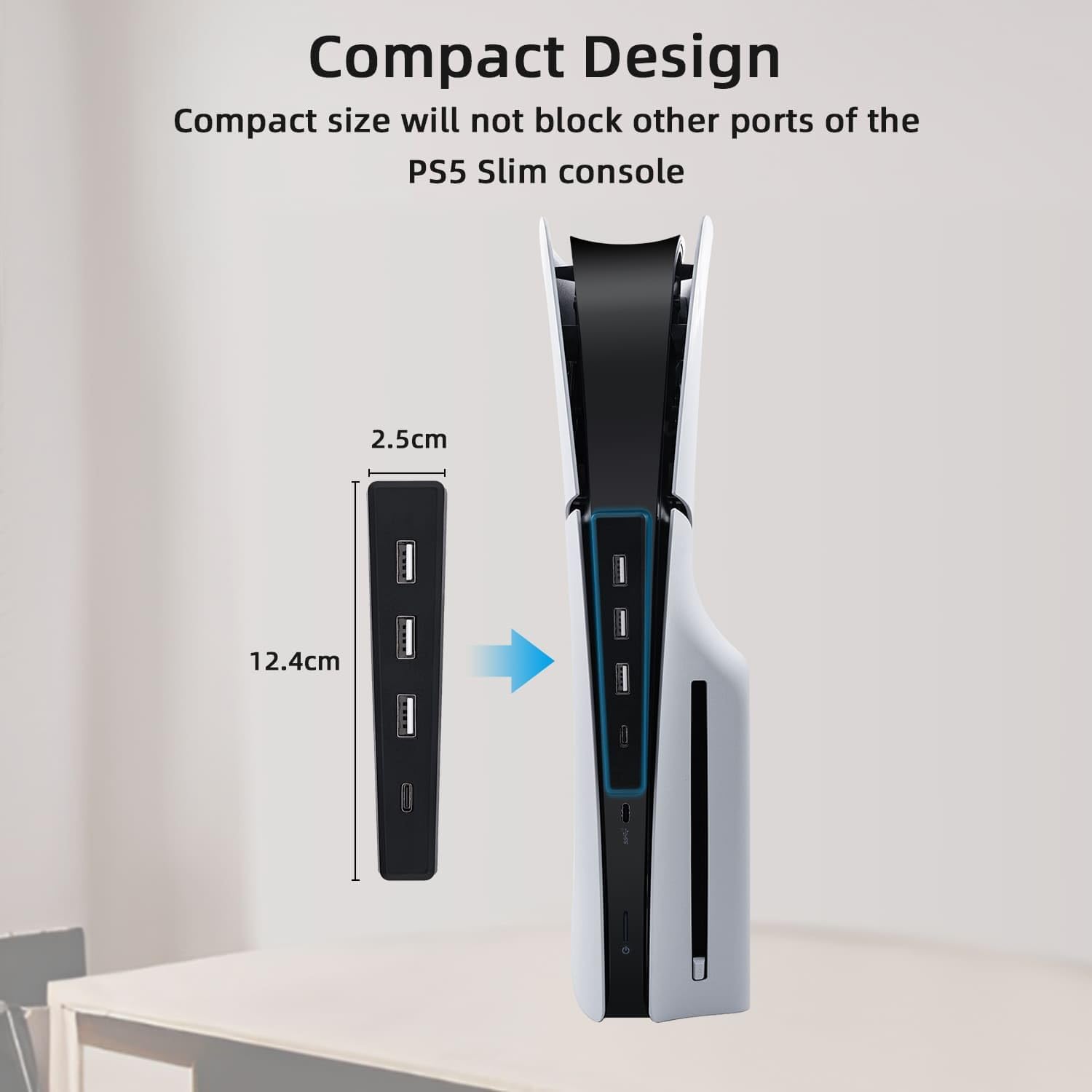 4 Ports USB Hub for PS5 Slim D - Gaming Console Sony recension och pris