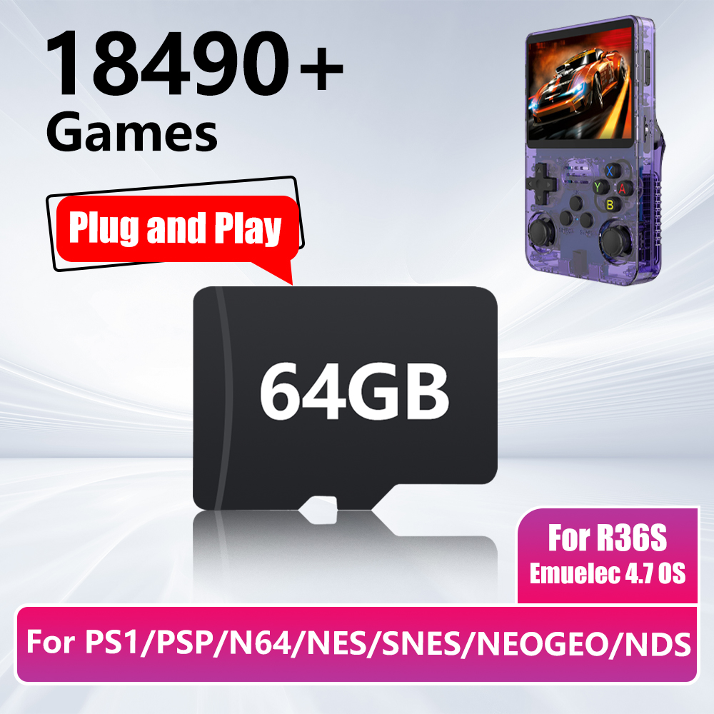 64GB Game Card for R36S Game C - Gaming Console Emulator recension och pris
