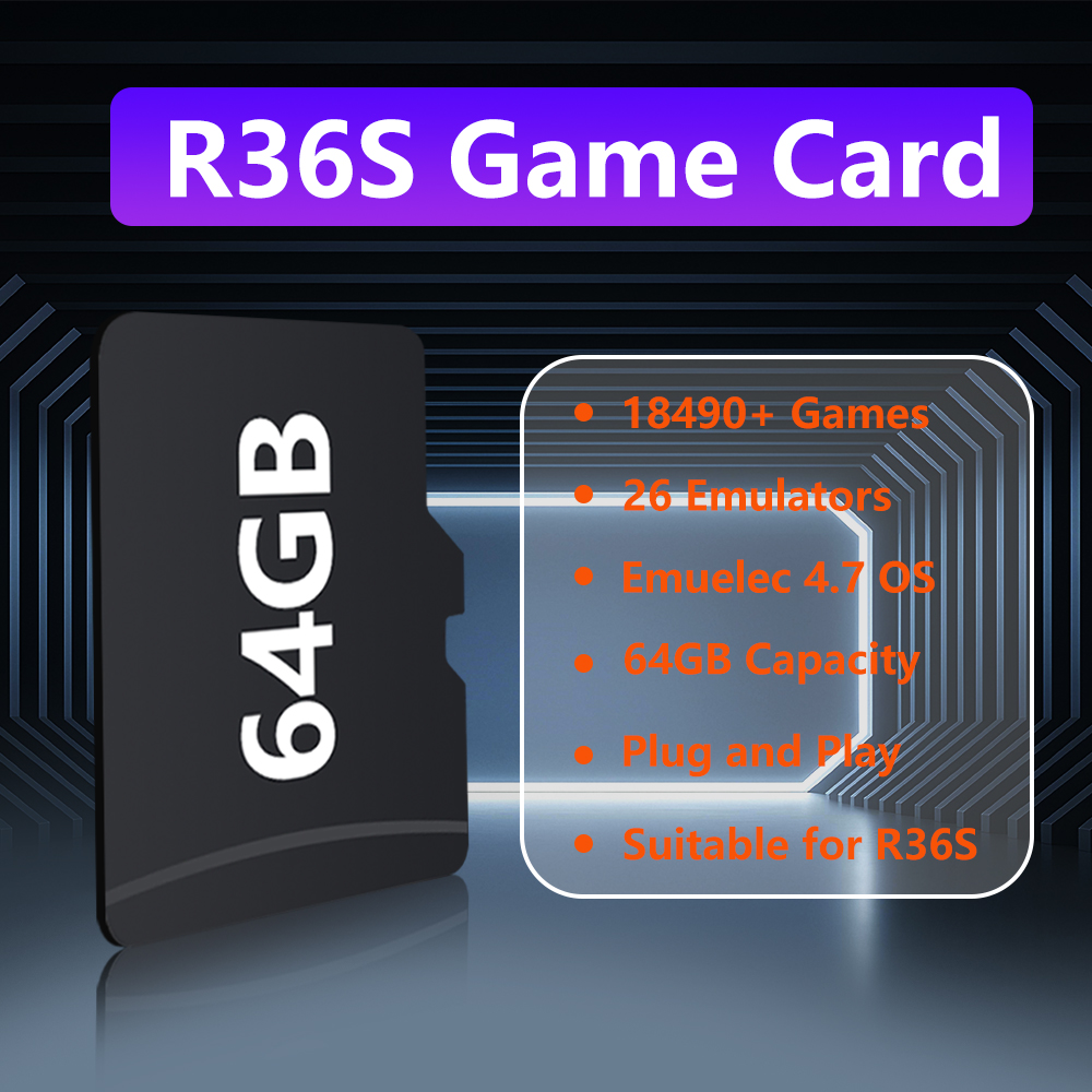 64GB Game Card for R36S Game C - Gaming Console Emulator recension och pris