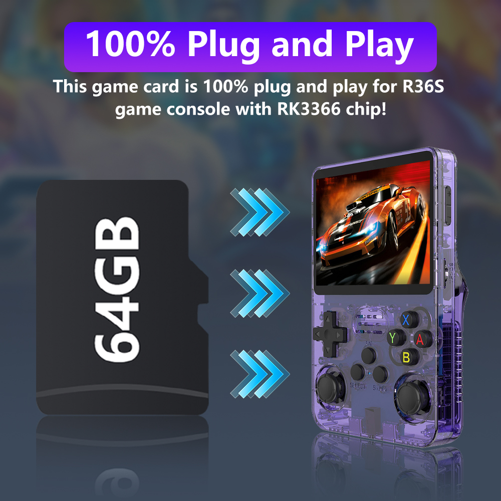 64GB Game Card for R36S Game C - Gaming Console Emulator recension och pris