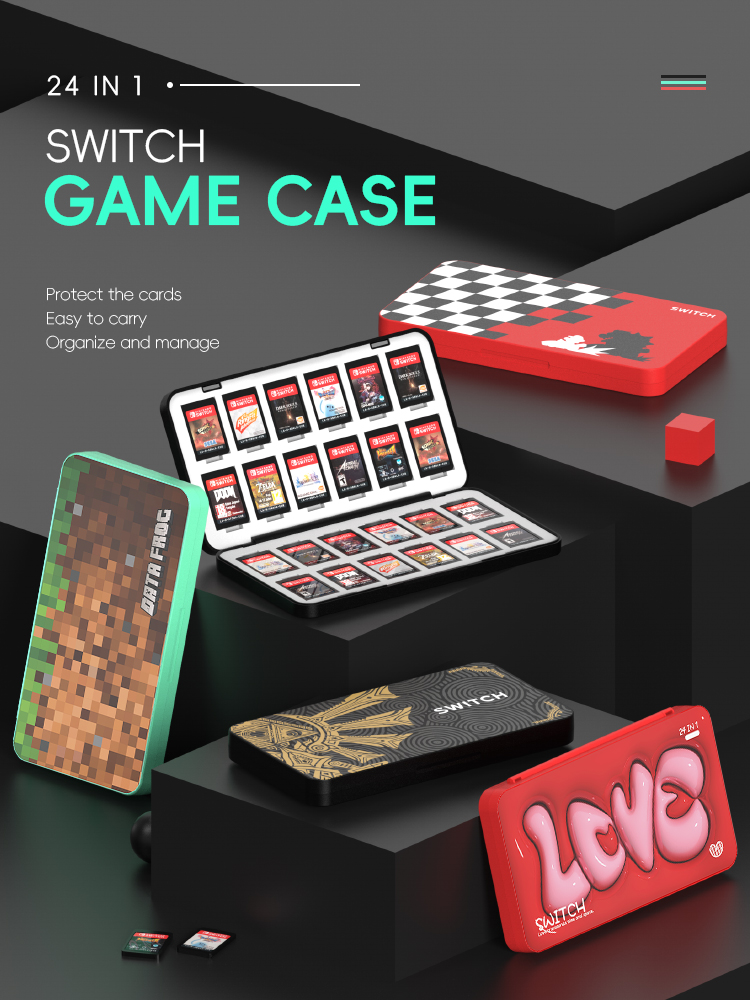 24 in 1 Game Card Case for Swi - Nintendo Console Switch Lite recension och pris