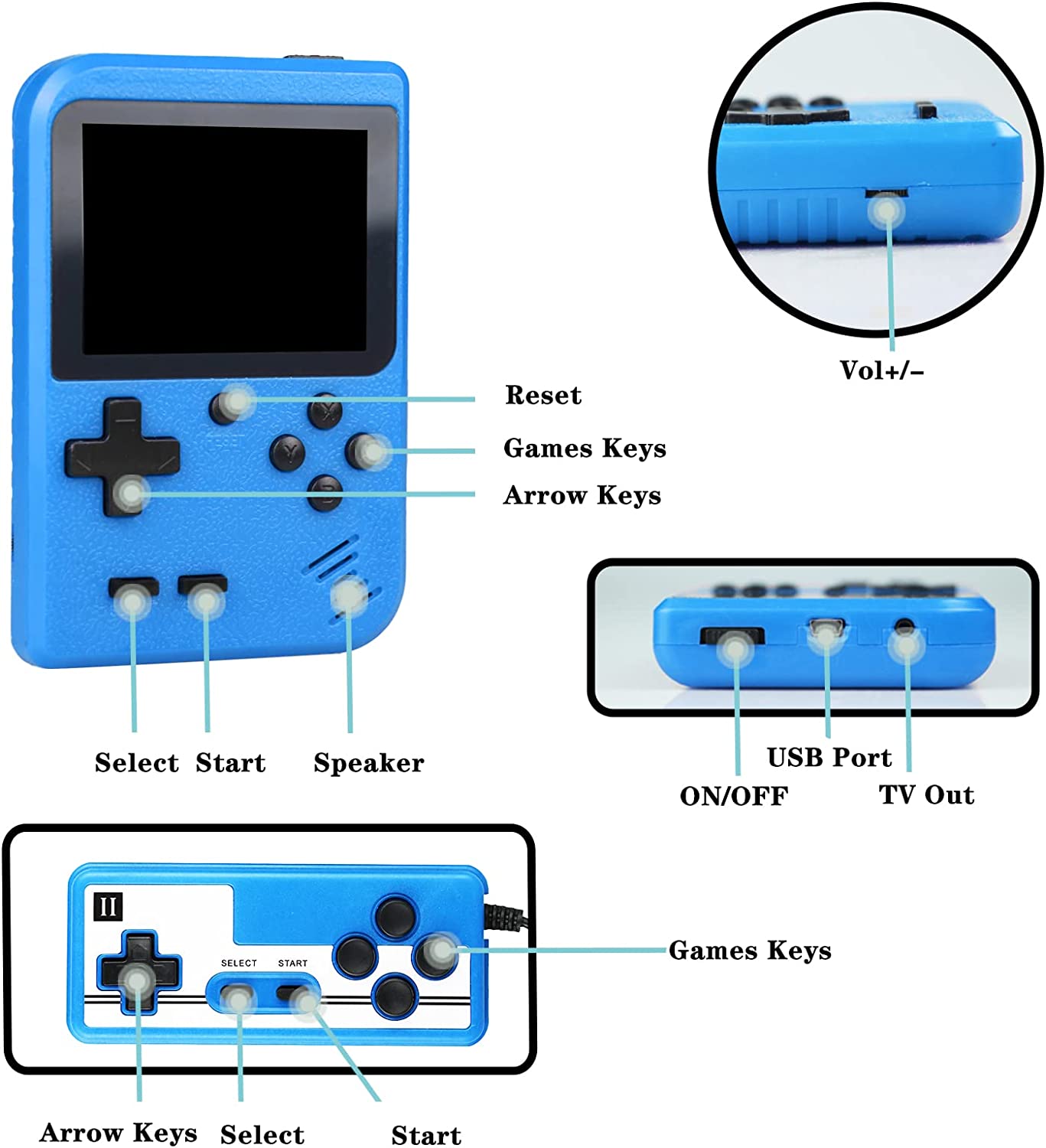 Retro Portable Mini Handheld V - Gaming Console G5 recension och pris