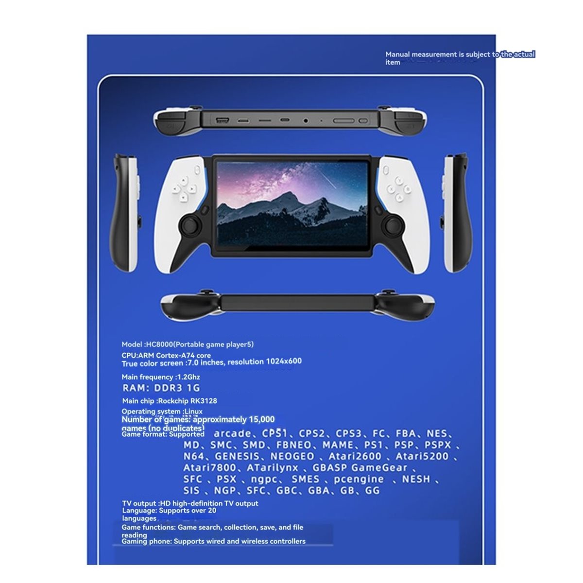 Y828A~!#7Inch Dual Joystick Ha - Gaming Console.Emulators recension och pris