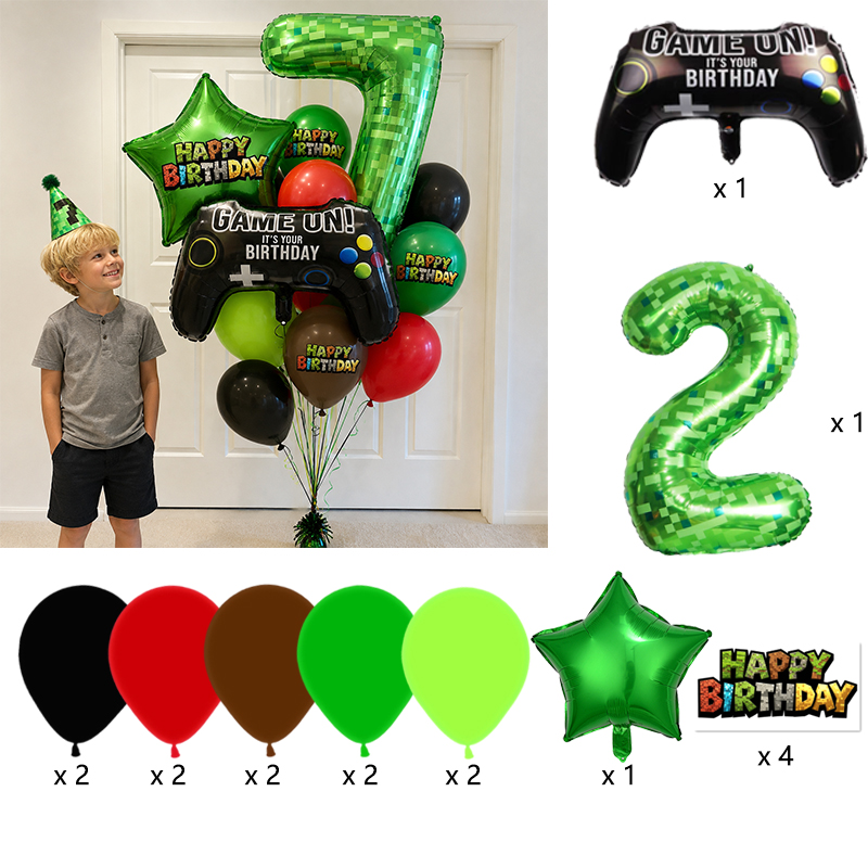 Pixel Miner Number Foil Balloo - Gaming Console For Minecraft recension och pris